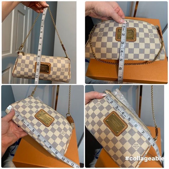 ❌SOLD❌2011 authentic Louis Vuitton Eva bag in Damier Azur w box, dustbag card - Picture 11 of 17
